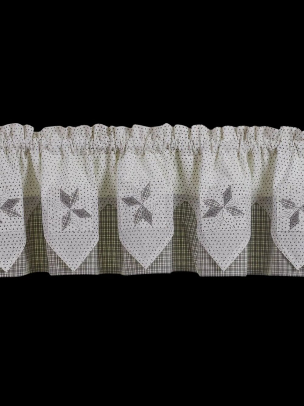 Broken Star Lined Point valance by Park Designs